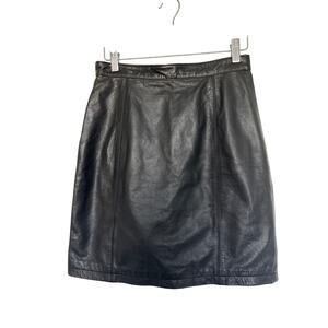 Vintage 90s Wilsons Leather Maxima Leather Pencil Skirt, 8